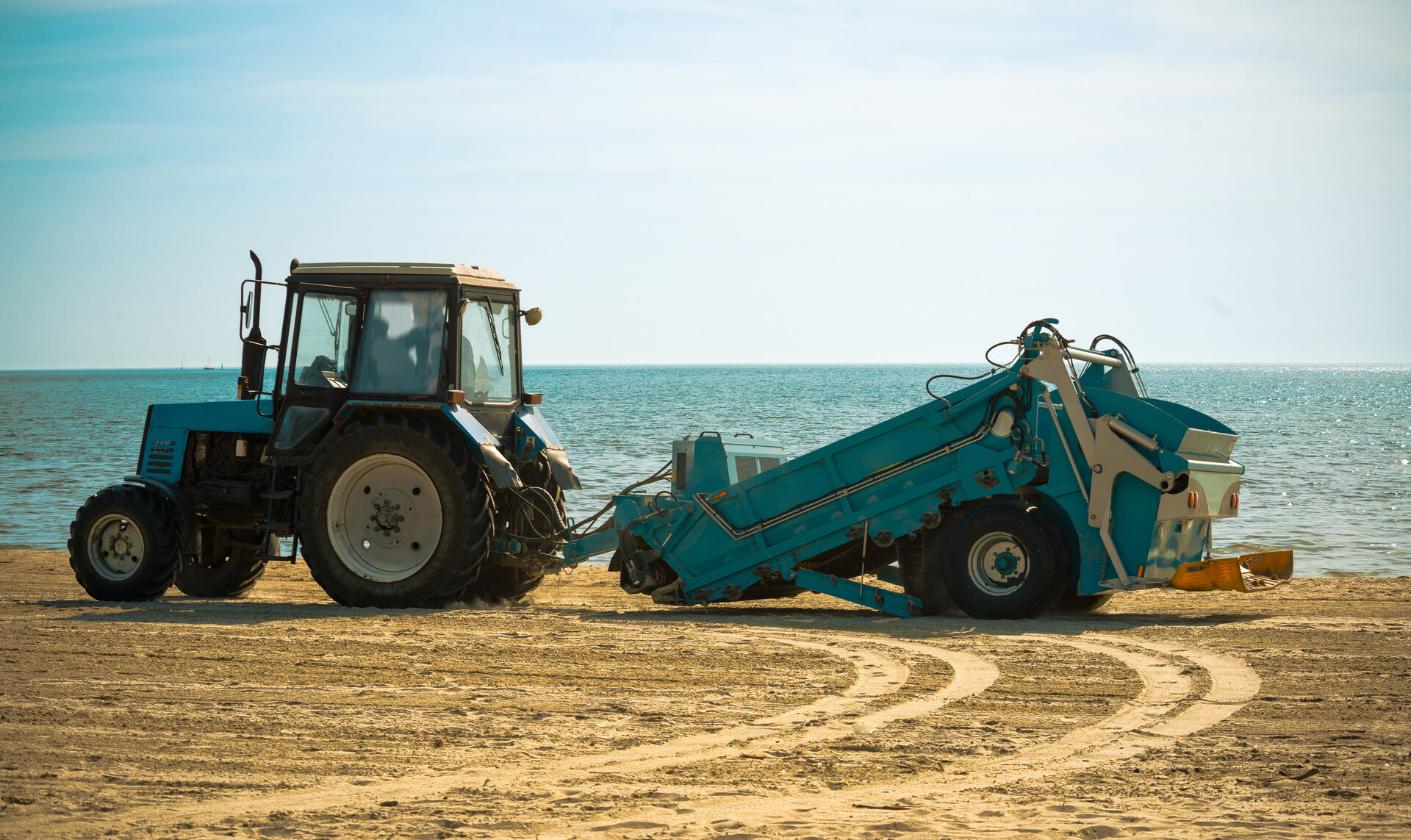 Strandreinigung Maschine Transportband